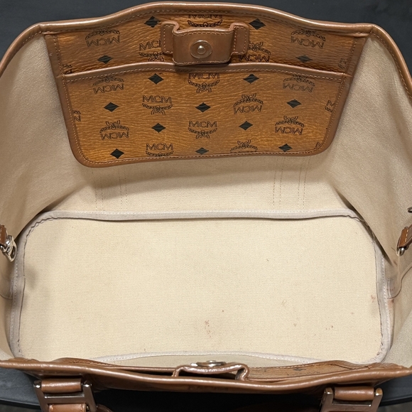 MCM Brown Leather Tote Bag - Picture 6 of 8